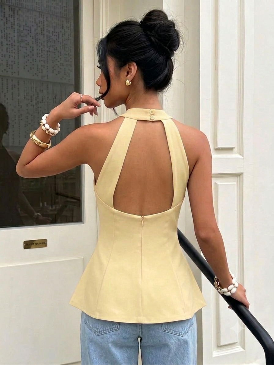 Top Halter PEPLUM