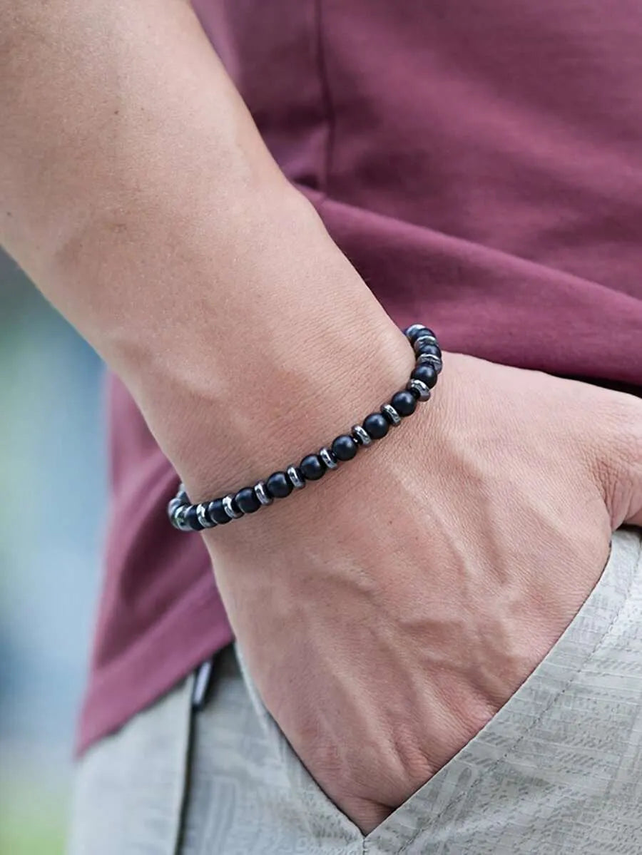 Pulsera de Piedra Natural STONE — Cuentas y Hematite