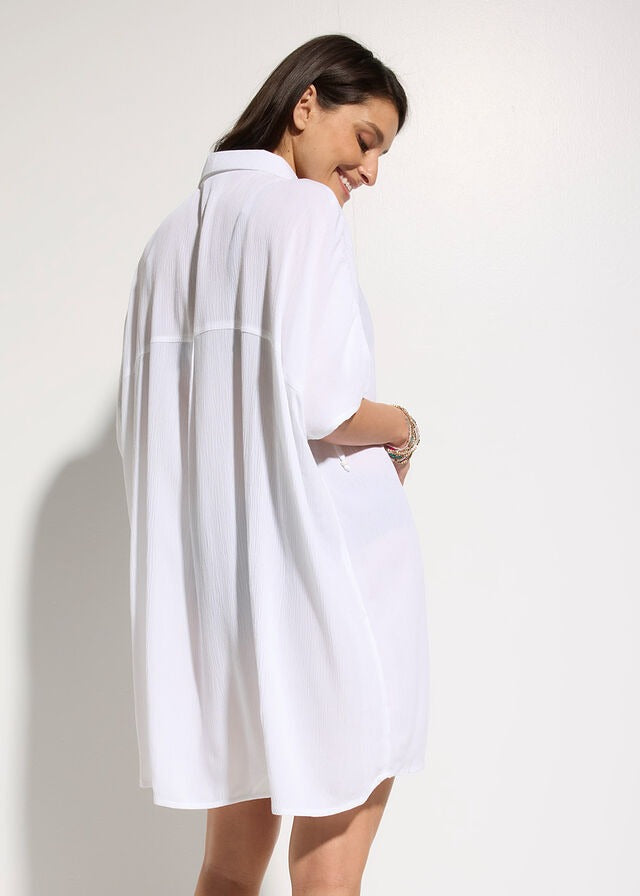 Blusa Playera CARGO — Tejido Arrugado Estructurado