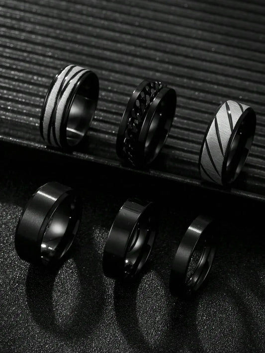 Anillo de Acero STEEL RING — 6 Diseños · 3 Acabados