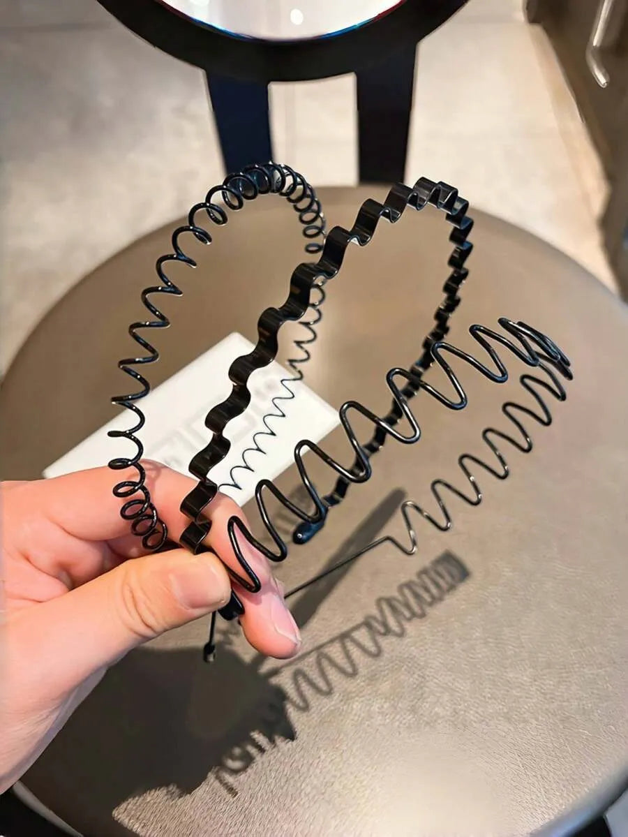 Diadema Wave METAL — Ondas Zigzag Negro