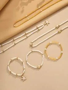 Collar Lariat DROPS — Cadena Fina Dorada en Y