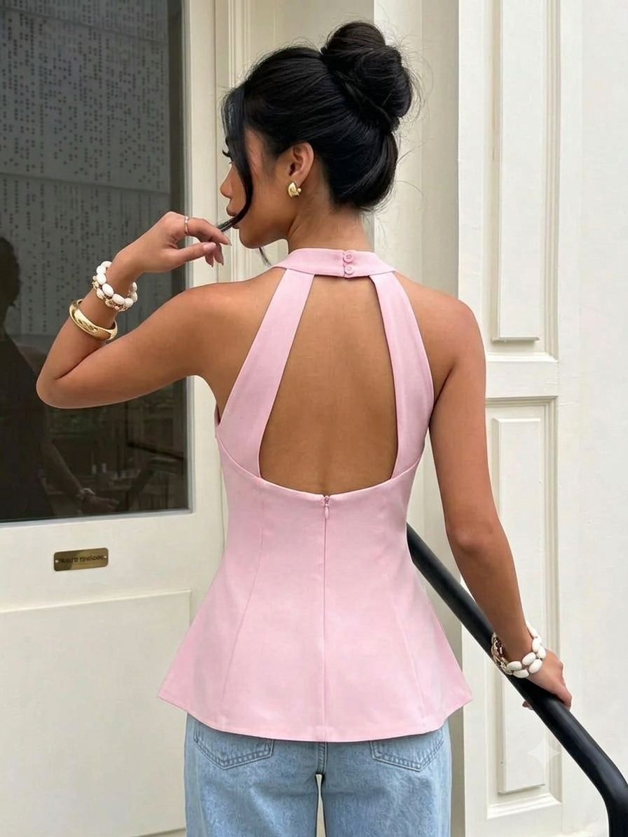 Top Halter PEPLUM