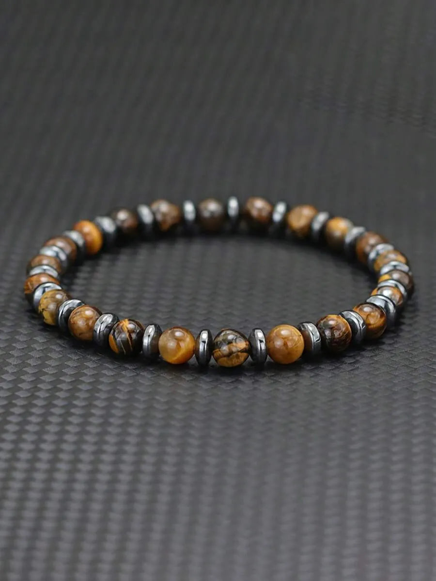 Pulsera de Piedra Natural STONE — Cuentas y Hematite