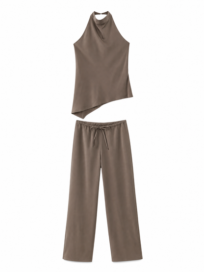 Conjunto Vintage Halter Mujer
