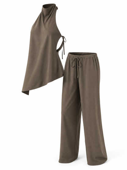 Conjunto Vintage Halter Mujer
