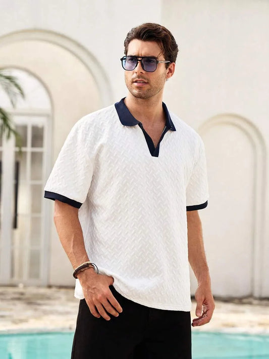 Look Smart Casual Verano — Polo Crochet + Pantalón Lino + Sandalia