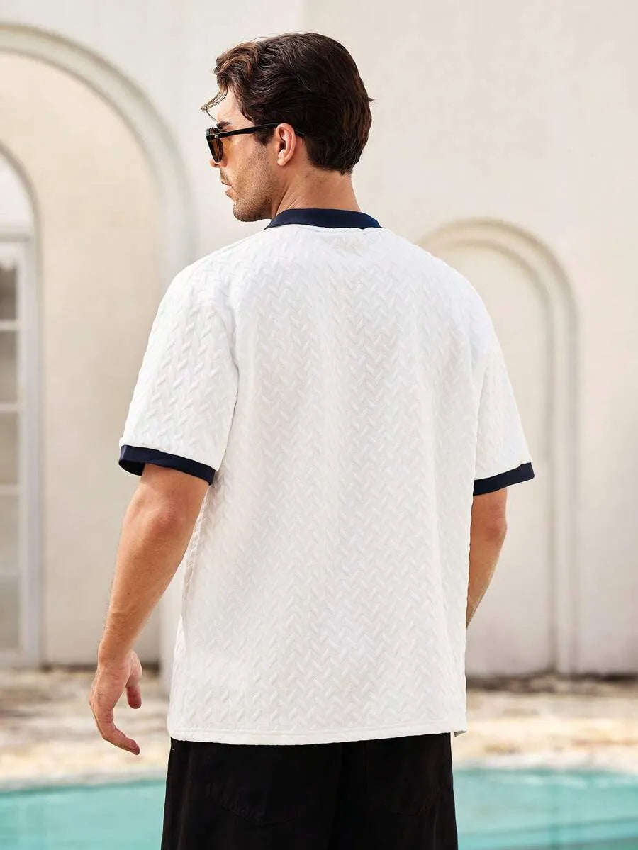 Look Smart Casual Verano — Polo Crochet + Pantalón Lino + Sandalia