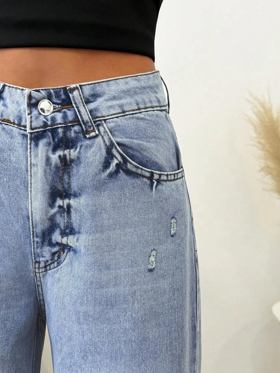 Short Wide Leg FARO — Denim Tiro Alto