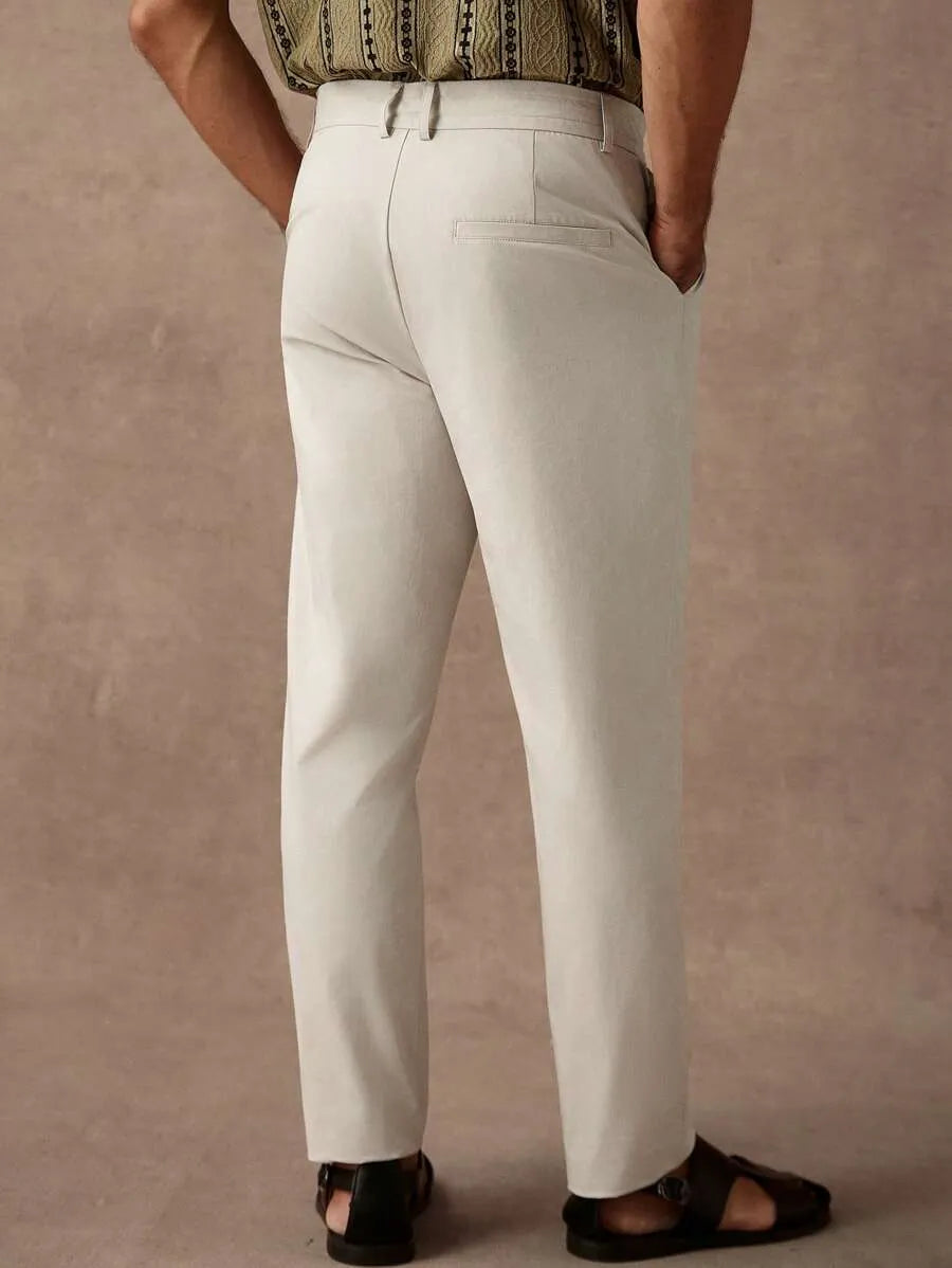 Pantalón Lino— Blanco Roto