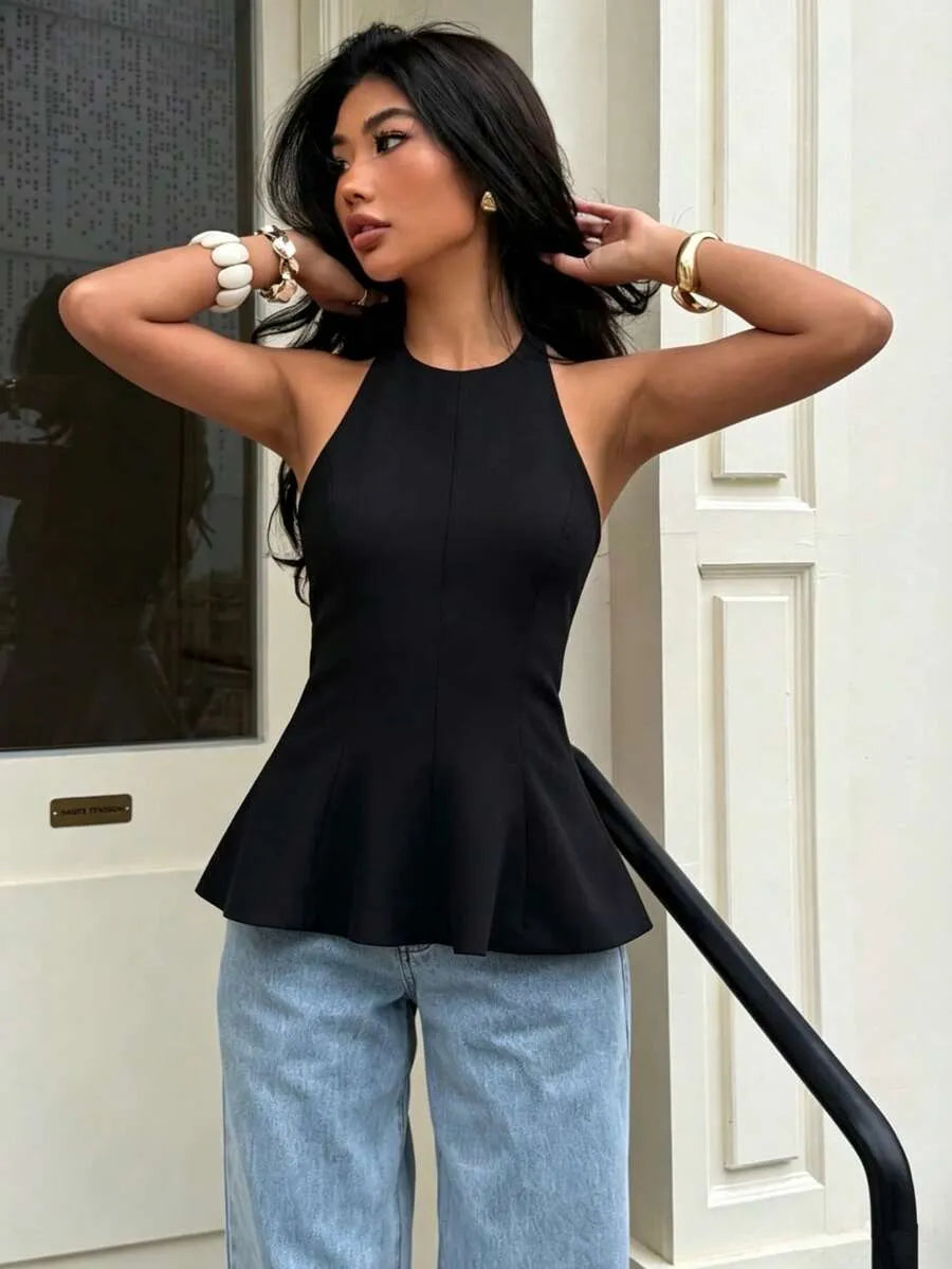 Top Halter PEPLUM