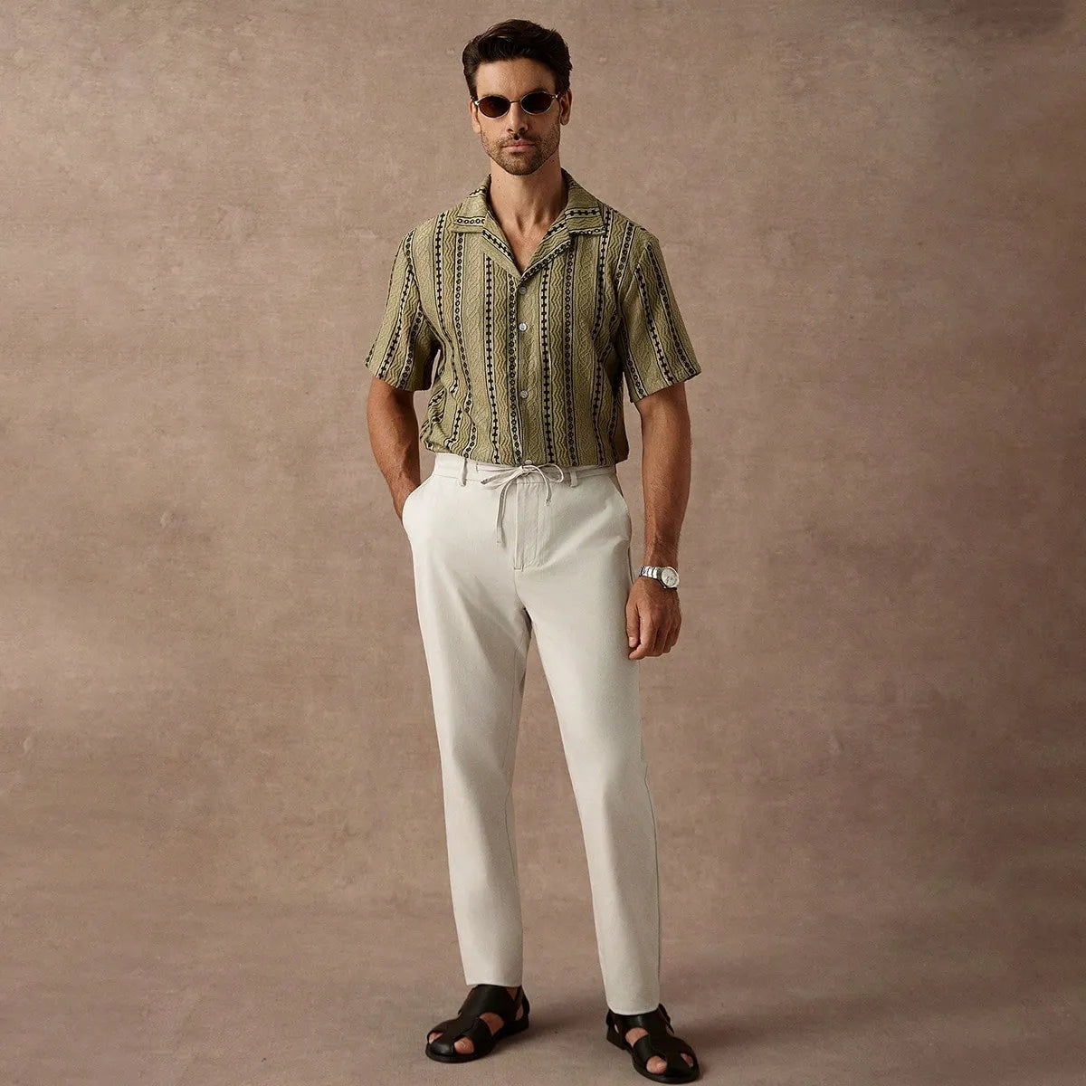 Pantalón Lino— Blanco Roto