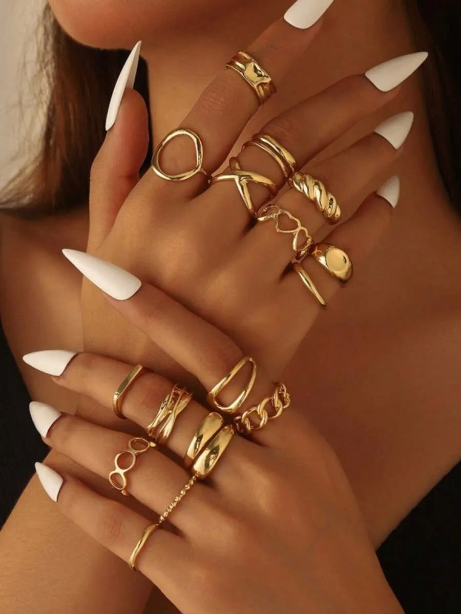 Set de Anillos GOLD STACK