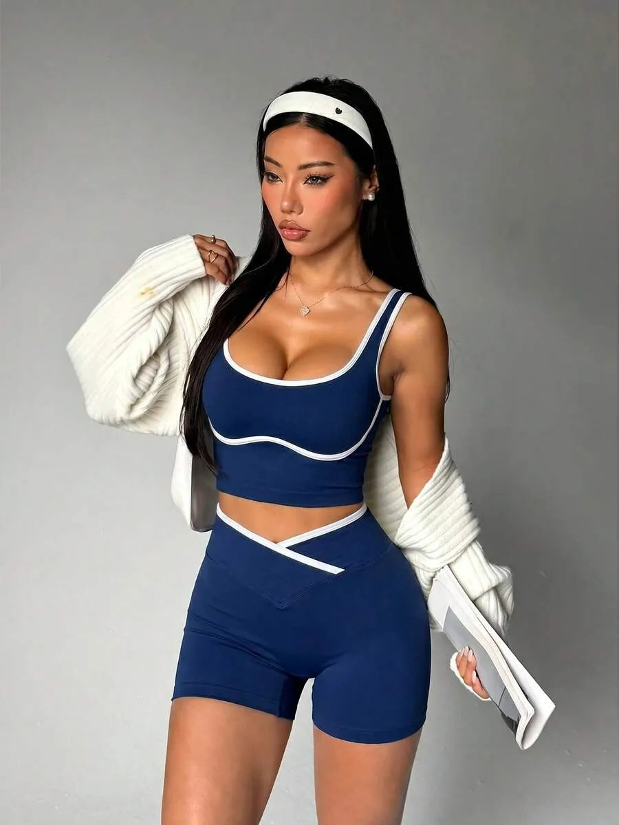 Set Deportivo NAVY — Top + Short Coordinado