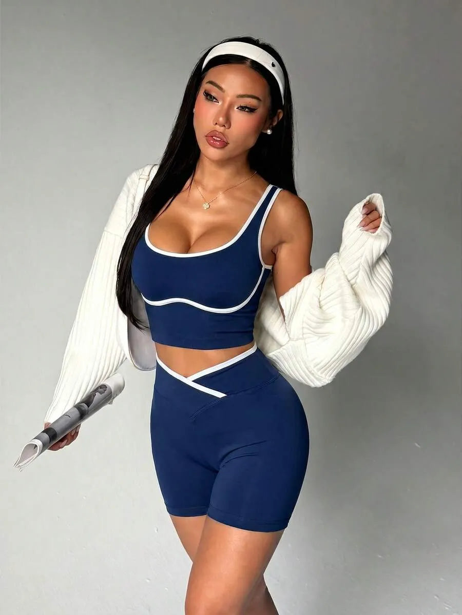 Set Deportivo NAVY — Top + Short Coordinado