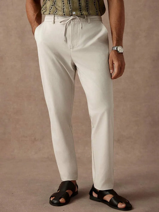Pantalón Lino— Blanco Roto