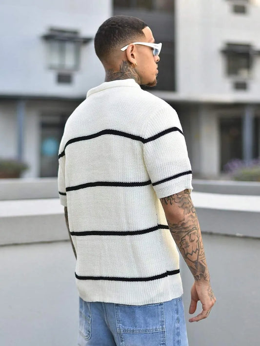 Look Casual Streetwear — Polo Rayas y Bermuda Vaquera