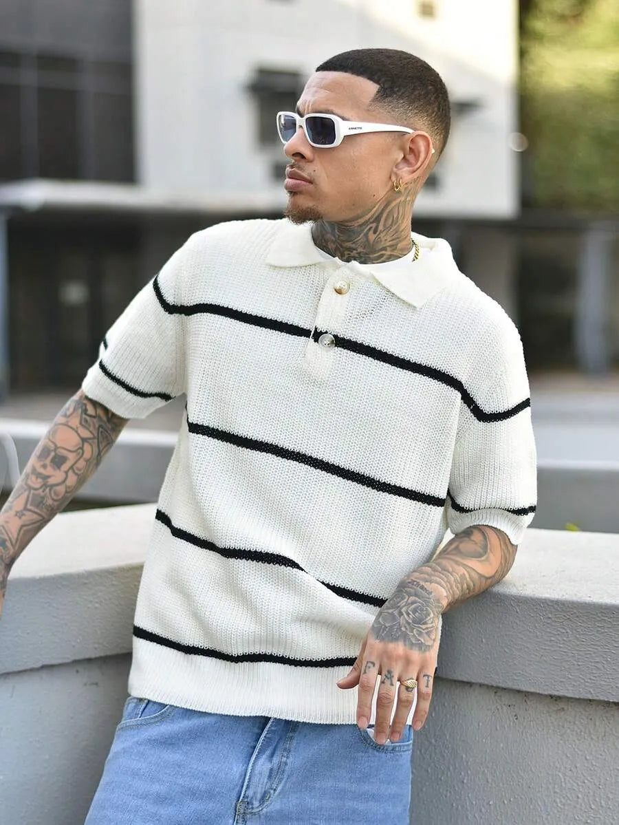 Look Casual Streetwear — Polo Rayas y Bermuda Vaquera