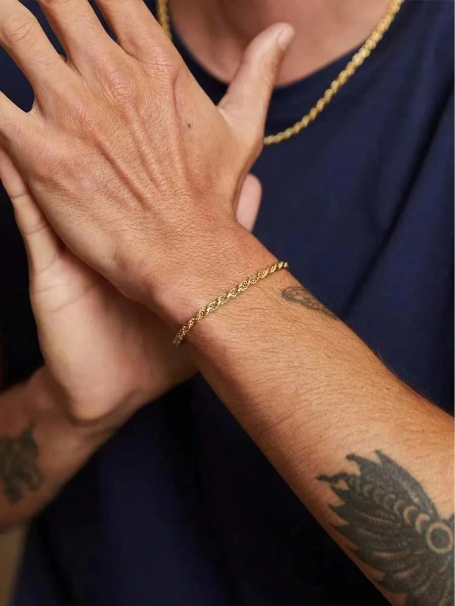 Cadena Twist GOLD — Pulsera y Collar Acero