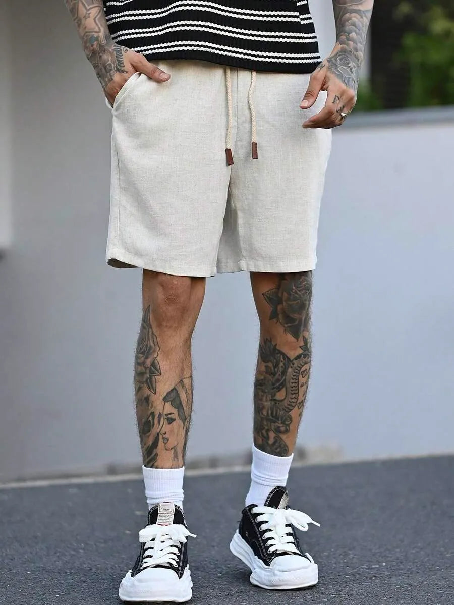 Look Urban STRIPE — Camiseta Rayas y Short Crema