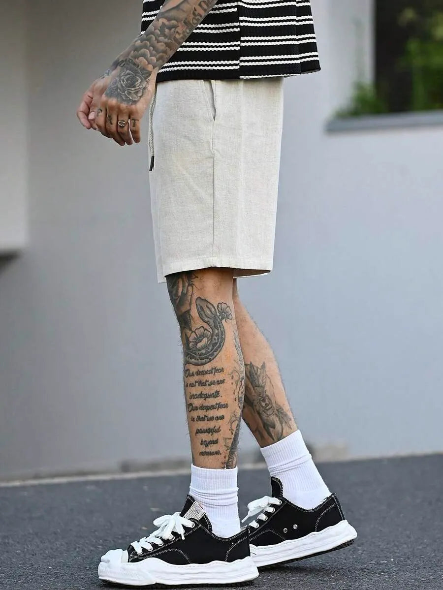 Look Urban STRIPE — Camiseta Rayas y Short Crema