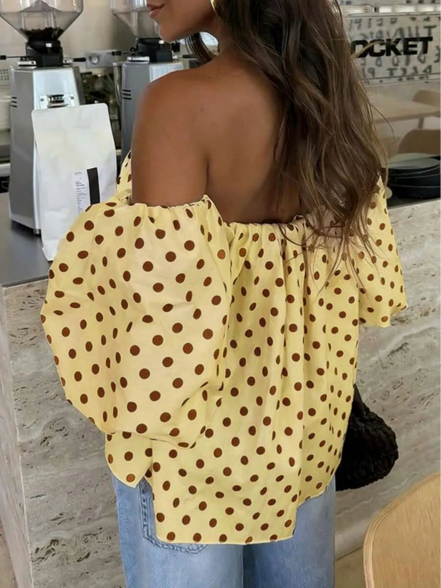 Blusa Bardot DOTS — Off Shoulder Lunares