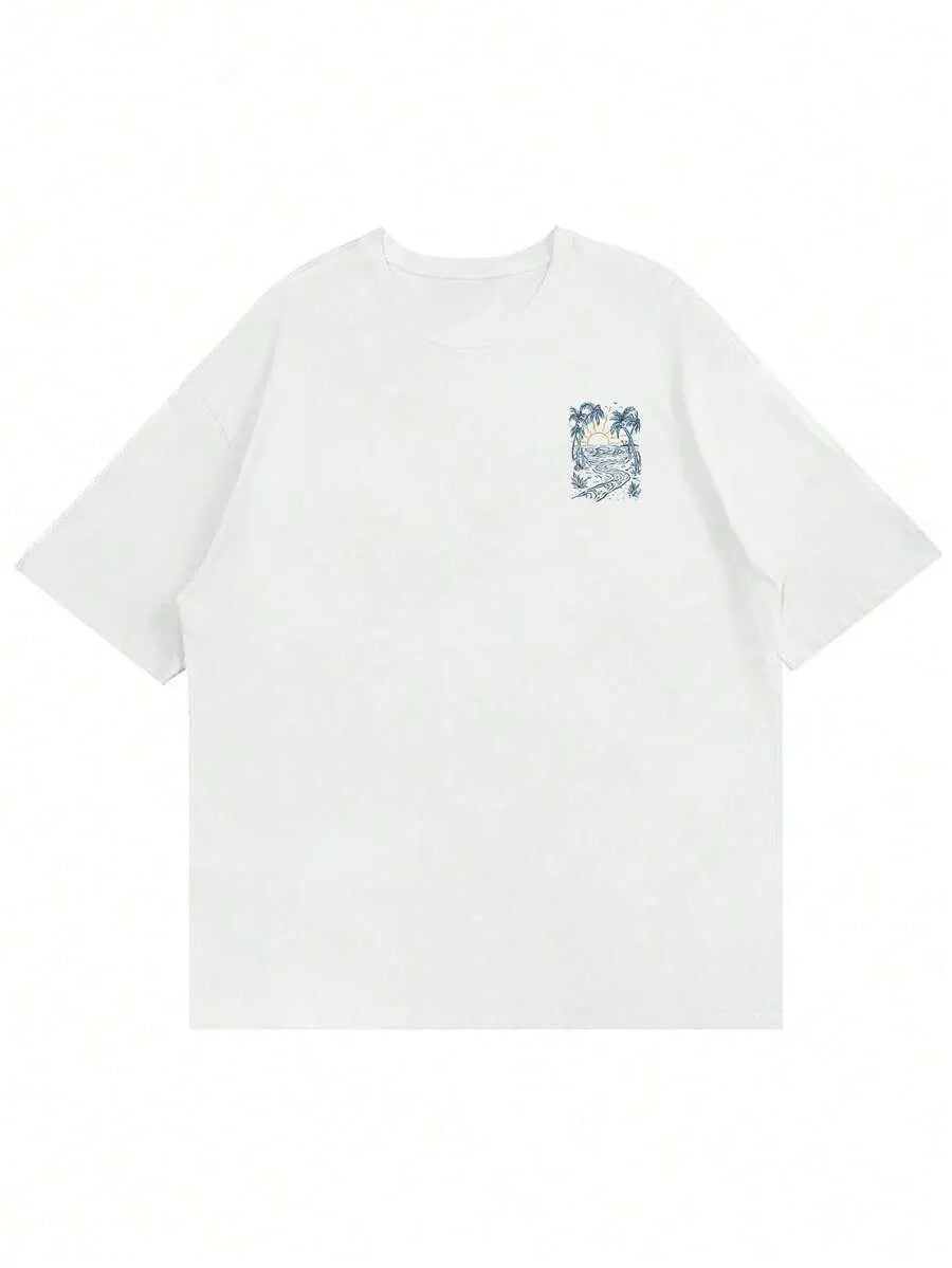 Camiseta Gráfica PARADISE — Tropical Back Print