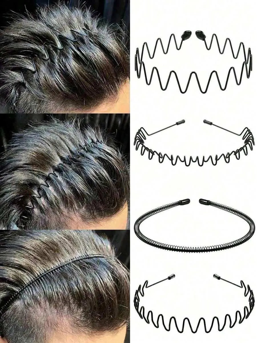Diadema Wave METAL — Ondas Zigzag Negro