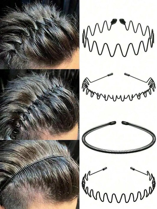 Diadema Wave METAL — Ondas Zigzag Negro