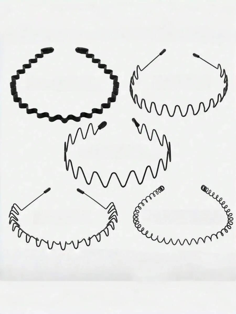 Diadema Wave METAL — Ondas Zigzag Negro