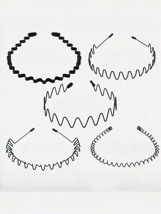Diadema Wave METAL — Ondas Zigzag Negro