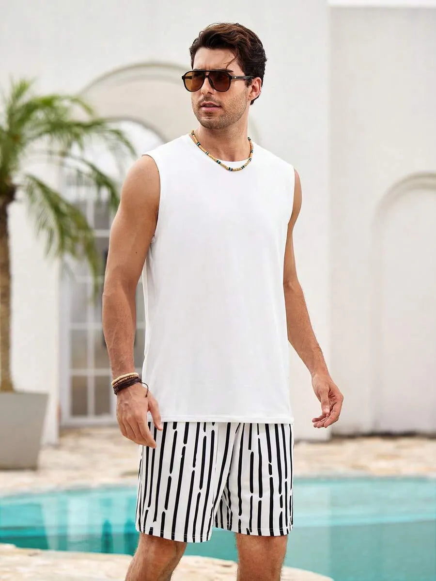 Look Streetwear Urbano — Camiseta Gráfica + Short Vaquero + Sneaker