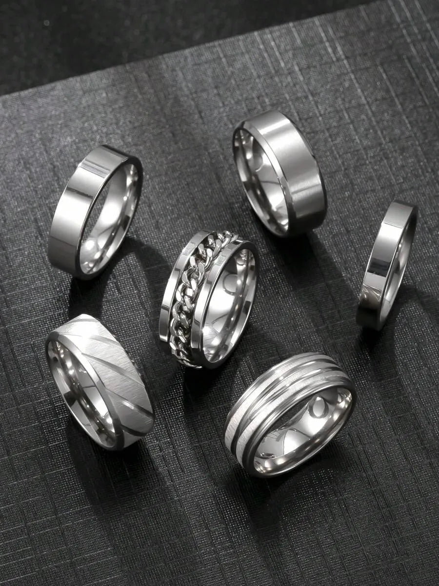 Anillo de Acero STEEL RING — 6 Diseños · 3 Acabados