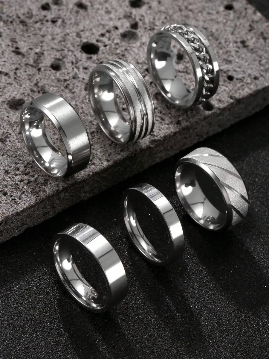 Anillo de Acero STEEL RING — 6 Diseños · 3 Acabados
