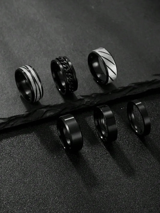 Anillo de Acero STEEL RING — 6 Diseños · 3 Acabados