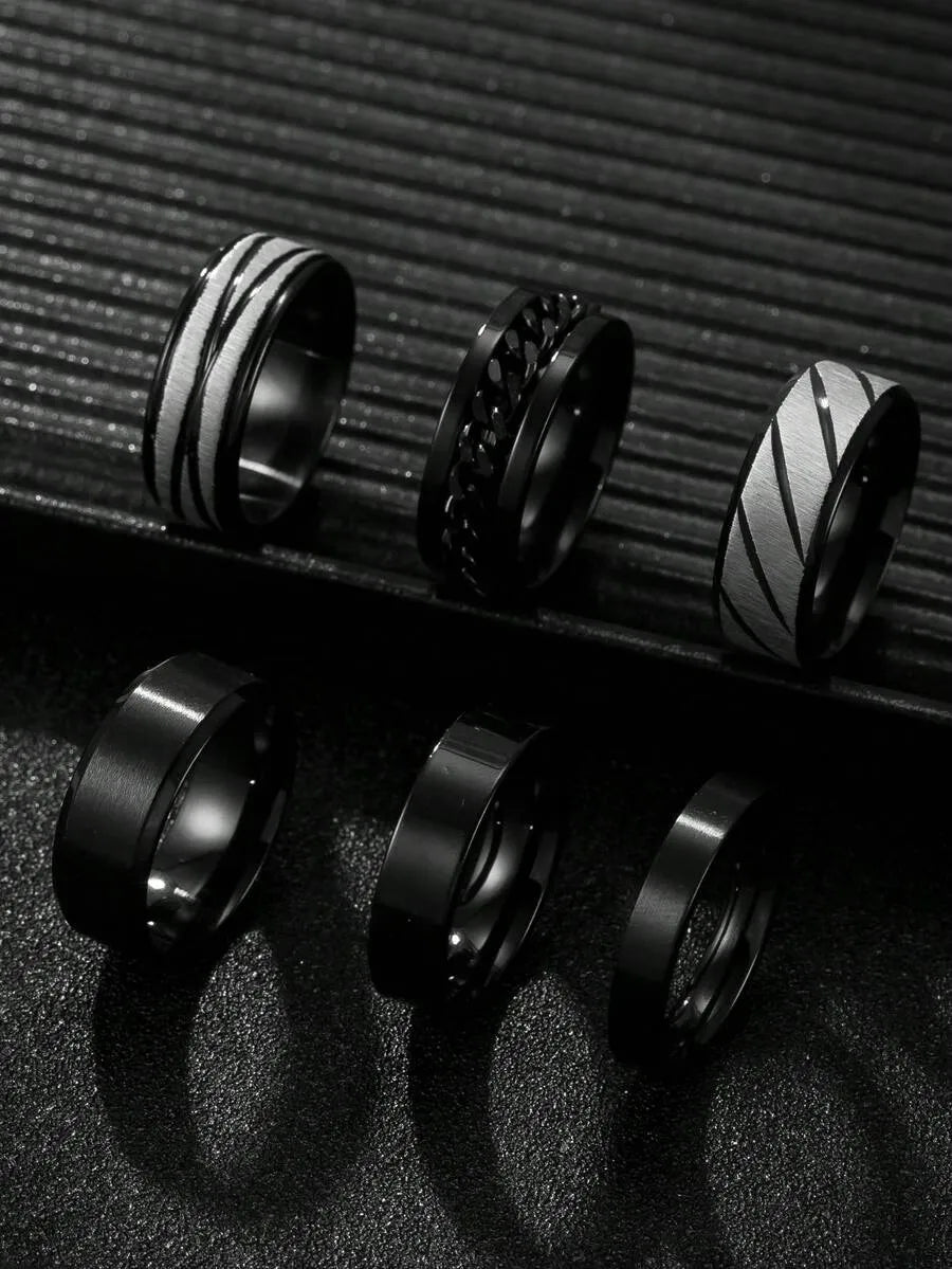 Anillo de Acero STEEL RING — 6 Diseños · 3 Acabados