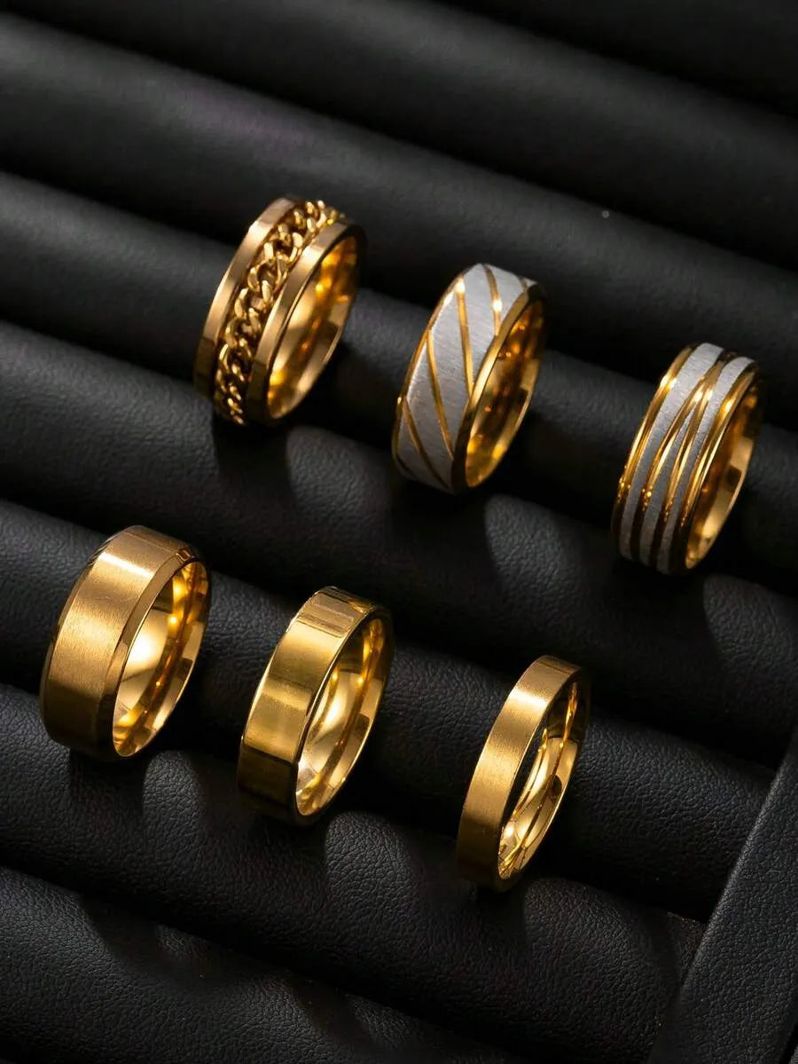 Anillo de Acero STEEL RING — 6 Diseños · 3 Acabados