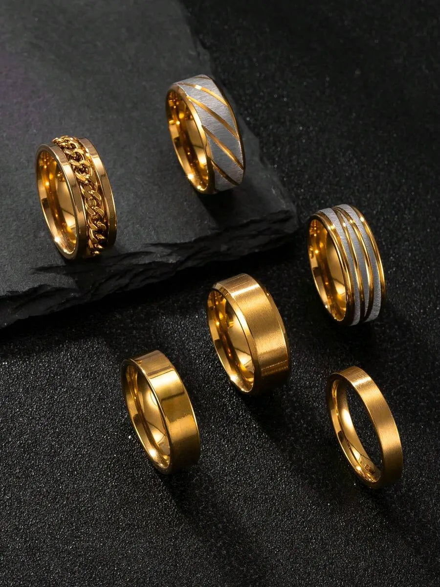 Anillo de Acero STEEL RING — 6 Diseños · 3 Acabados