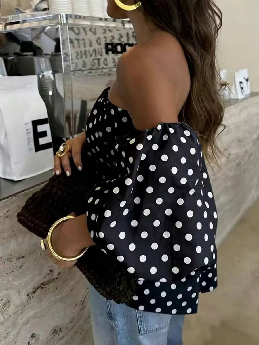 Blusa Bardot DOTS — Off Shoulder Lunares