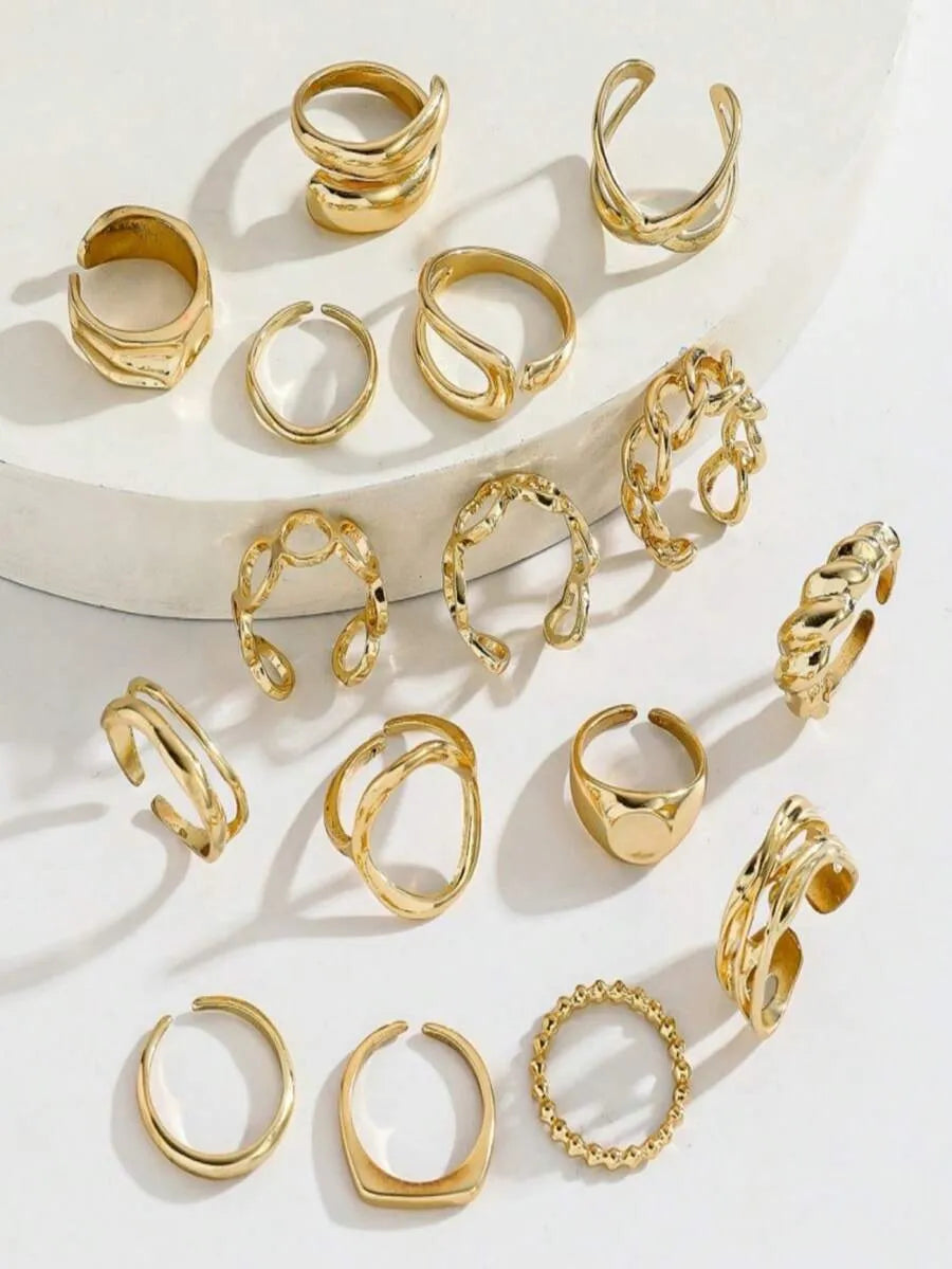 Set de Anillos GOLD STACK