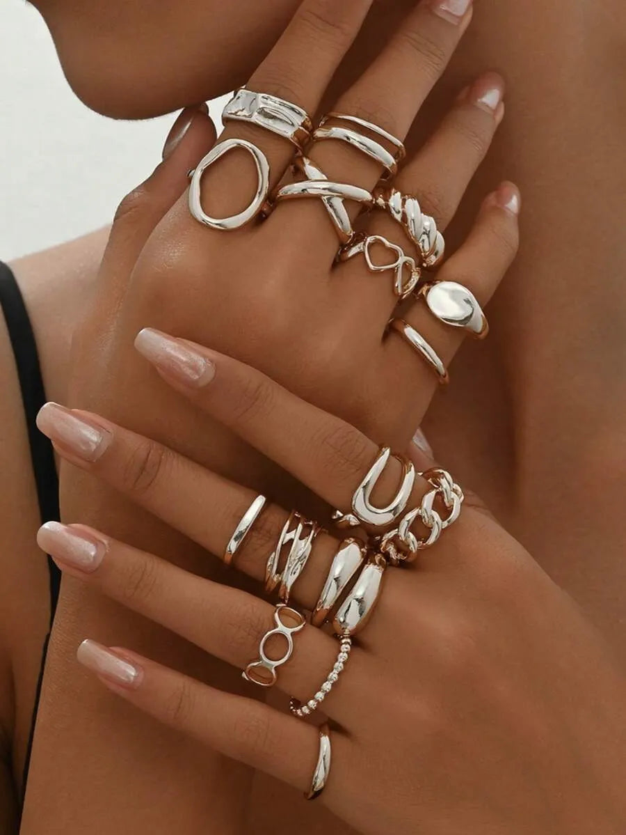 Set de Anillos GOLD STACK