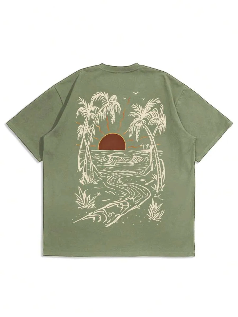 Camiseta Gráfica PARADISE — Tropical Back Print