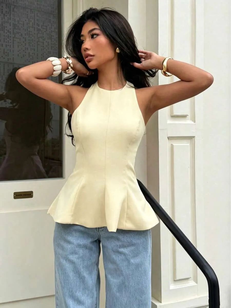 Top Halter PEPLUM