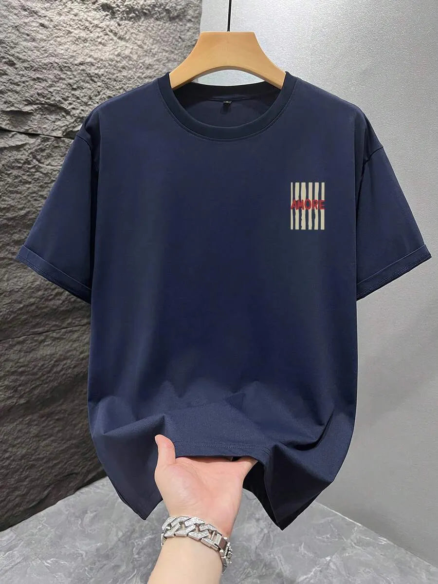 Camiseta Gráfica AMORE — Navy Back Print