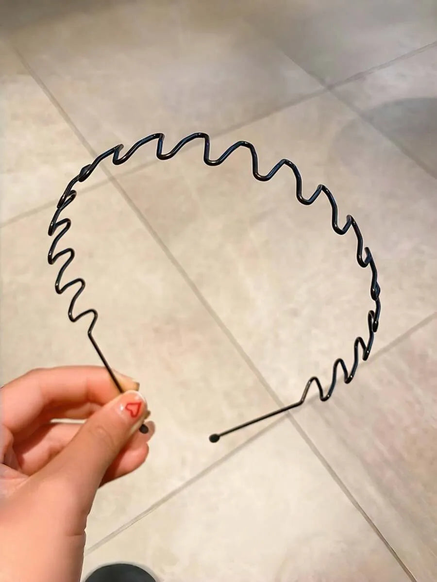 Diadema Wave METAL — Ondas Zigzag Negro