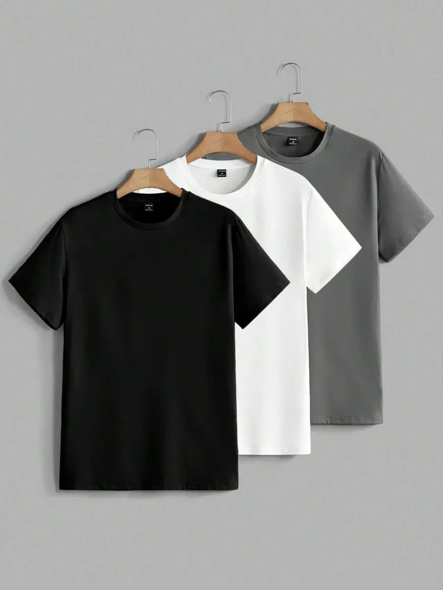 Pack 3 Básicas DARK — Negro · Blanco · Gris
