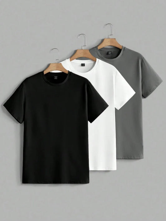 Pack 3 Básicas DARK — Negro · Blanco · Gris