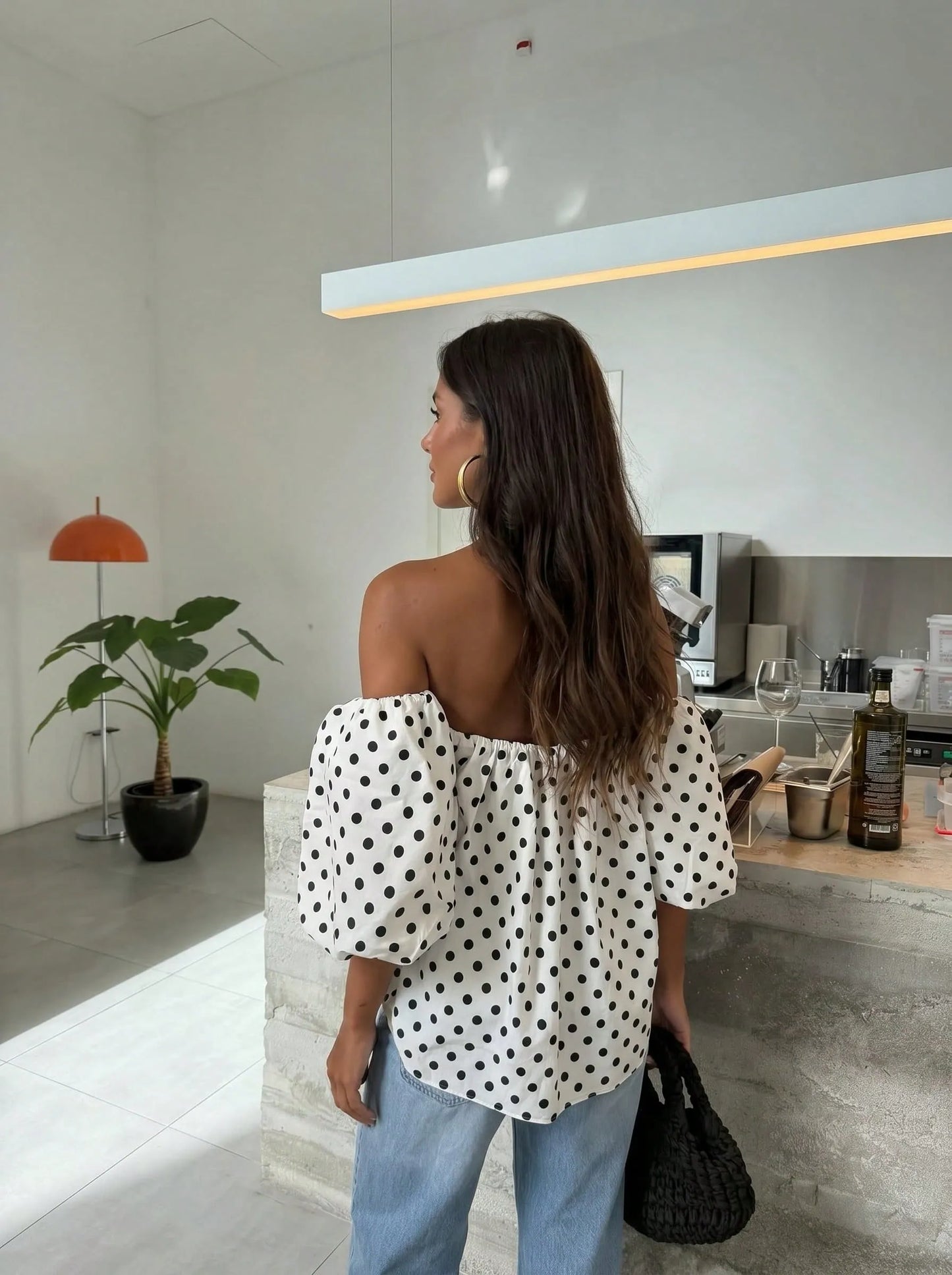 Blusa Bardot DOTS — Off Shoulder Lunares