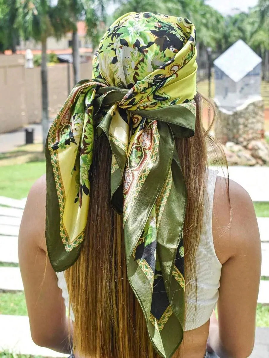 Pañuelo Bandana PAISLEY — Estampado Cerezas y Flores