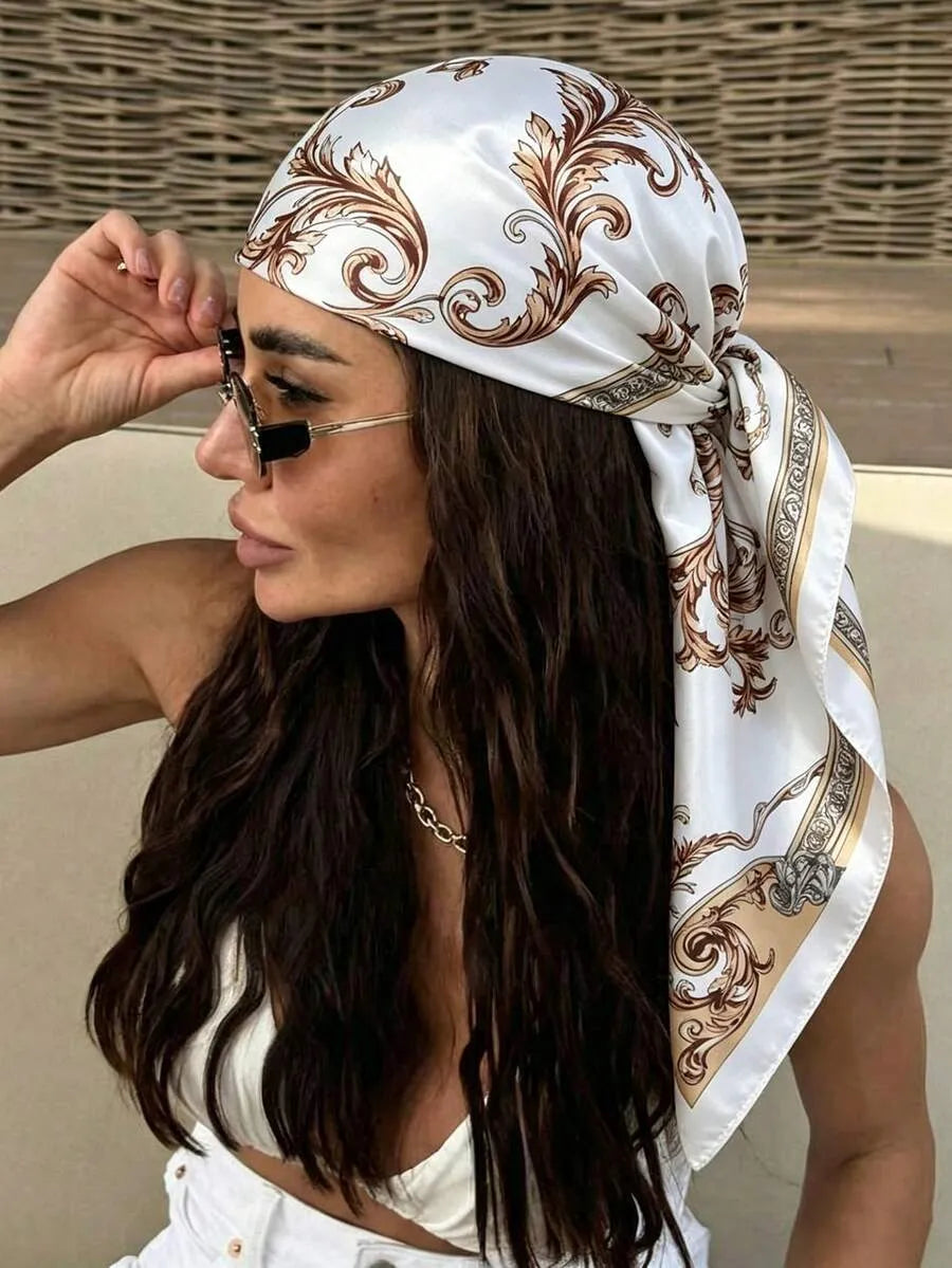 Pañuelo Bandana PAISLEY — Estampado Cerezas y Flores